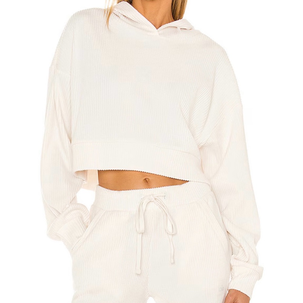 New Women’s Alo Muse Hoody Ivory Size Medium